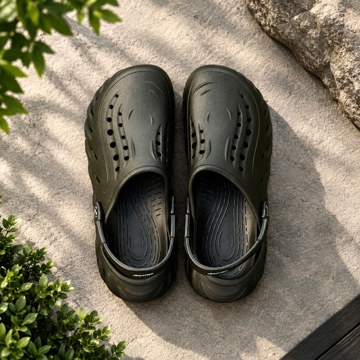 Black Stylish Crocs Style | Comfortable Everyday Footwear