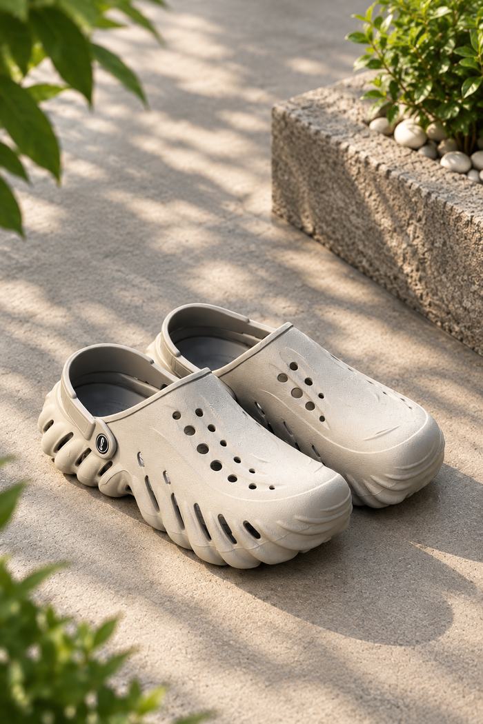 Cool Beige Stylish Crocs Style | Comfortable Everyday Footwear