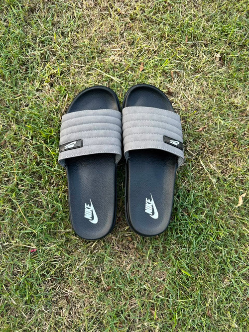 Charcoal 6mm Velvet Slides – Soft Cushioned | Anti-Slip