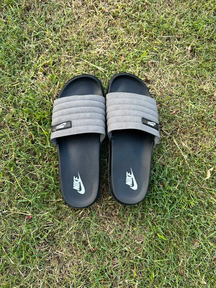 Charcoal 6mm Velvet Slides – Soft Cushioned | Anti-Slip