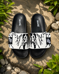 White Nike AirCush Adjustable Slides – Soft 8mm Upper | Anti-Slip