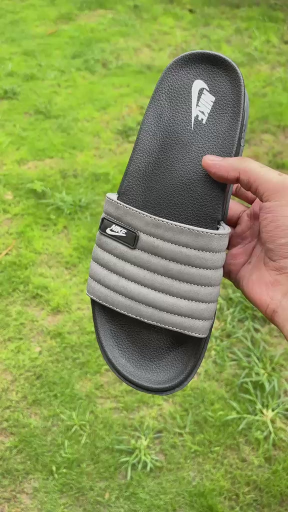 Charcoal 6mm Velvet Slides – Soft Cushioned | Anti-Slip